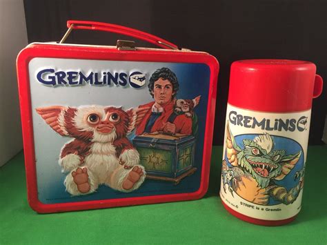 Vintage Gremlins Metal Lunchbox and Thermos 1984 Lunch Box 